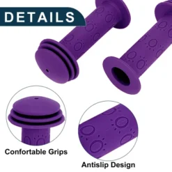 Unique Bargains Child Bike Handlebar Grips Covers 4.13" Purple 1 Pair -Futuro Brand GUEST 4b0d9248 42a2 4503 b2cb 0a8ee060c9a1