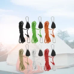 Unique Bargains Adjustable Tent Rope Hanger 1/8" 12.8ft Long 4 Pcs -Futuro Brand GUEST 4b63b9f3 e710 420f a8bb eaa8c858e481