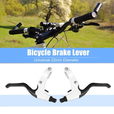 Unique Bargains Universal Aluminum Alloy Bicycle Brake Lever Handlebar 0.86" White 1 Pair 1 Unique Bargains Universal Aluminum Alloy Bicycle Brake Lever Handlebar 0.86" White 1 Pair