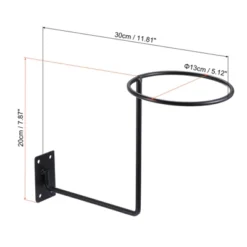Unique Bargains Metal Rust-proof Durable Wall Mount Helmet Holder 2 Pcs