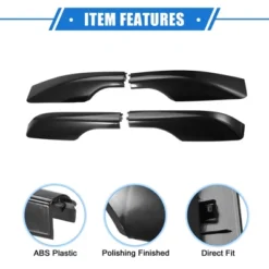 Unique Bargains Car Roof Rack Side Rails End Cover Cap For Toyota Land Cruiser LC200 J200 2008-2021 Plastic Black 4pcs -Futuro Brand GUEST 4d8b3215 bf76 4c82 821d 709e95a15fb2