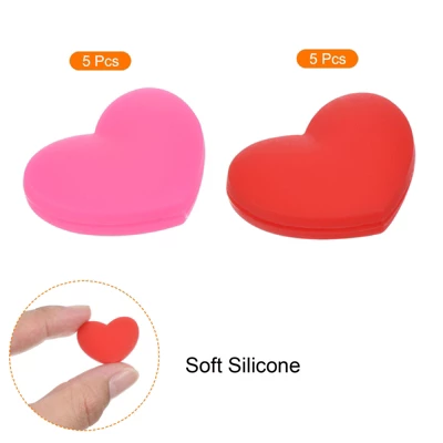 Unique Bargains Silicone Heart-shaped Shock Absorber Tennis Durable Tennis Vibration Dampener 10 Pcs 2 Unique Bargains Silicone Heart-shaped Shock Absorber Tennis Durable Tennis Vibration Dampener 10 Pcs - Image 2