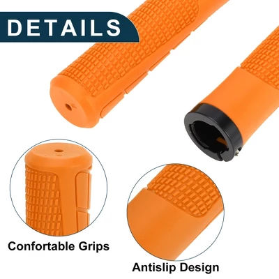 Unique Bargains Bike Handlebar Grips Covers 5.31" Orange 1 Pair 3 Unique Bargains Bike Handlebar Grips Covers 5.31" Orange 1 Pair - Image 3