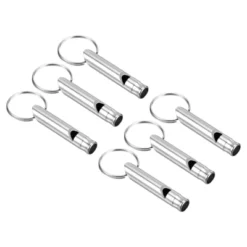 Unique Bargains Aluminum Alloy Camping Hunting Outdoor Survival Signal Whistles With Keychains 6 Pcs -Futuro Brand GUEST 4f9336b8 142e 4c2d 82aa 731980c25891