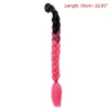 Unique Bargains Suction Cup Braid Gradient Helmet Decor Ponytail 22.83"