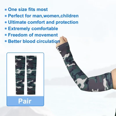 Unique Bargains Basketball Sports Camouflage Cooling Arm Elbow Compression Sleeve Drak Green 1 Pair 4 Unique Bargains Basketball Sports Camouflage Cooling Arm Elbow Compression Sleeve Drak Green 1 Pair - Image 4