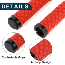 Unique Bargains Bike Handlebar Grips Covers 5.04" Red 1 Set -Futuro Brand GUEST 5602cd3b 6b1a 4eb1 9a89 4045e8b8f003