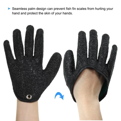 Unique Bargains High Strength Cut Resistant Waterproof Easy To Clean Anti-Slip Fishing Gloves 2 Pcs 2 Unique Bargains High Strength Cut Resistant Waterproof Easy To Clean Anti-Slip Fishing Gloves 2 Pcs - Image 2