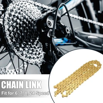 Unique Bargains Metal Bike MTB 116 Links Speed Chain Replacement 1 Pc 1 Unique Bargains Metal Bike MTB 116 Links Speed Chain Replacement 1 Pc