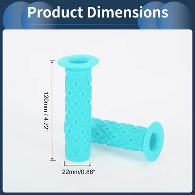 Unique Bargains Bike Handlebar Grips Covers 4.72" Long Blue 1 Pair 2 Unique Bargains Bike Handlebar Grips Covers 4.72" Long Blue 1 Pair - Image 2