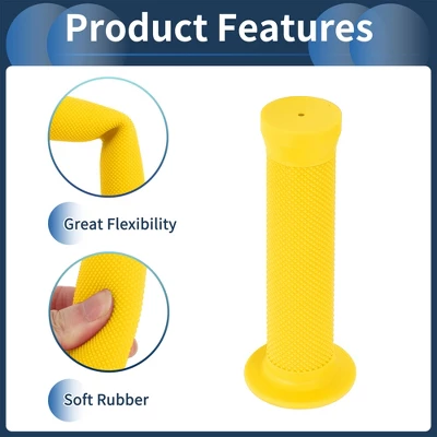 Unique Bargains Bike Handlebar Grips Covers 5.12" Long Yellow 1 Pair 3 Unique Bargains Bike Handlebar Grips Covers 5.12" Long Yellow 1 Pair - Image 3