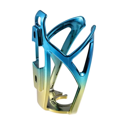 Unique Bargains Lightweight Bike Water Bottle Cage Holder Blue Gold Tone 1 Set 4 Unique Bargains Lightweight Bike Water Bottle Cage Holder Blue Gold Tone 1 Set - Image 4