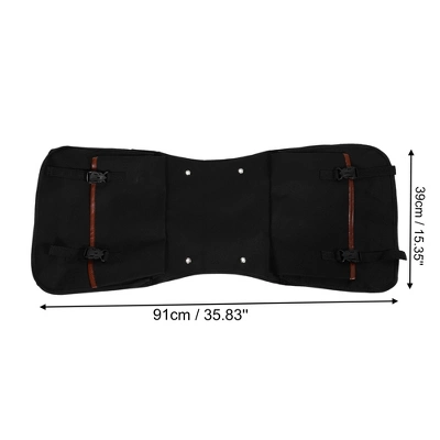 Unique Bargains Quick Release Buckle Waterproof Canvas Motorcycle Saddlebag Side Bag Black 1 Pair 2 Unique Bargains Quick Release Buckle Waterproof Canvas Motorcycle Saddlebag Side Bag Black 1 Pair - Image 2