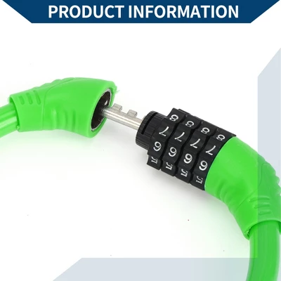 Unique Bargains Bicycle Lock Ring Anti-Theft Bike Lock Resettable 4 Digit Mini Ring Lock Green 2 Unique Bargains Bicycle Lock Ring Anti-Theft Bike Lock Resettable 4 Digit Mini Ring Lock Green - Image 2