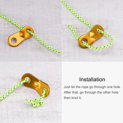 Unique Bargains Aluminum Rope Tensioner Tent Cord Adjuster For Outdoor Camping Travel 4 Unique Bargains Aluminum Rope Tensioner Tent Cord Adjuster For Outdoor Camping Travel - Image 4