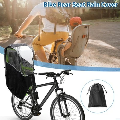 Unique Bargains Bike Seat Rain Cover Waterproof Canopy For Rear Seat PVC Black Clear 1 Pcs 1 Unique Bargains Bike Seat Rain Cover Waterproof Canopy For Rear Seat PVC Black Clear 1 Pcs