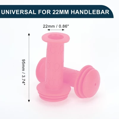 Unique Bargains Bike Handlebar Grips Covers 3.74" Pink 1 Pair 4 Unique Bargains Bike Handlebar Grips Covers 3.74" Pink 1 Pair - Image 4