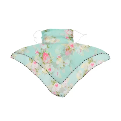 Unique Bargains Flower Triangle Earloop Neck Gaiter 1 Pc 4 Unique Bargains Flower Triangle Earloop Neck Gaiter 1 Pc - Image 4