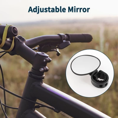 Bike Rearview Mirror 9.5x6.8cm Adjustable | Front Handlebar Bike Mirror Black For Bicycle Mountain Road Bike 1 Pcs 2 Bike Rearview Mirror 9.5x6.8cm Adjustable | Front Handlebar Bike Mirror Black For Bicycle Mountain Road Bike 1 Pcs - Image 2