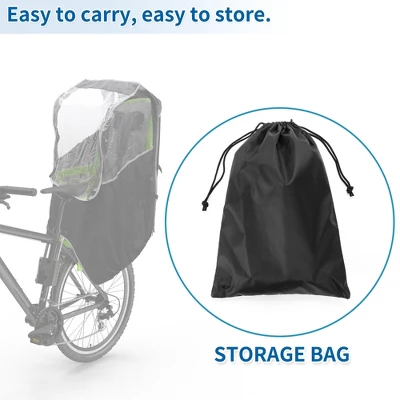 Unique Bargains Bike Seat Rain Cover Waterproof Canopy For Rear Seat PVC Black Clear 1 Pcs 5 Unique Bargains Bike Seat Rain Cover Waterproof Canopy For Rear Seat PVC Black Clear 1 Pcs - Image 5