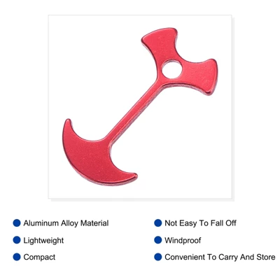 Unique Bargains Deck Pegs Tent Stakes Rope Hook Tensioner For Camping Outdoor Plank Board 2 Unique Bargains Deck Pegs Tent Stakes Rope Hook Tensioner For Camping Outdoor Plank Board - Image 2