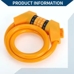 Unique Bargains Bike Lock Extended Bicycle Padlock Cable Resettable 5 Digit Bike Lock Orange Set -Futuro Brand GUEST 5e97c00e 1668 4db4 bf38 edeacf3962a1