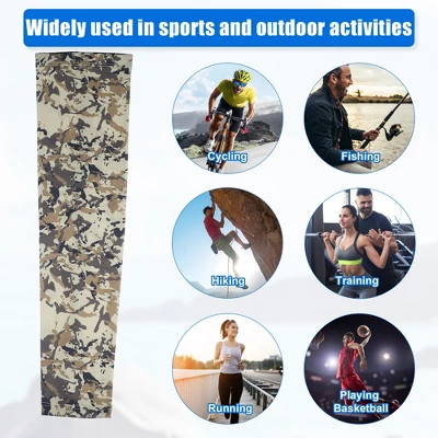 Unique Bargains Basketball Sports Camouflage Cooling Arm Elbow Compression Sleeve Yellow Brown 1 Pair 1 Unique Bargains Basketball Sports Camouflage Cooling Arm Elbow Compression Sleeve Yellow Brown 1 Pair
