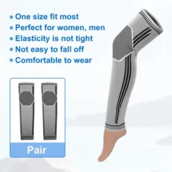 Unique Bargains Winter Calf Knee Warm Compression Sleeve Protect Leg Warmer Sleeve For Sport Black Gray 1 Pair -Futuro Brand GUEST 6046cc49 8da7 47d9 81fc 0347bb8225f6