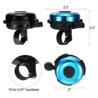 Unique Bargains Aluminum Loud Clear Sound Classic Scooters Bicycle Bells 2 Pcs 2.3" 1 Unique Bargains Aluminum Loud Clear Sound Classic Scooters Bicycle Bells 2 Pcs 2.3"