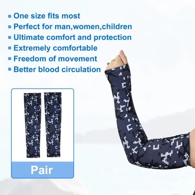 Unique Bargains Basketball Sports Camouflage Cooling Arm Elbow Compression Sleeve Dark Gray 1 Pair 4 Unique Bargains Basketball Sports Camouflage Cooling Arm Elbow Compression Sleeve Dark Gray 1 Pair - Image 4
