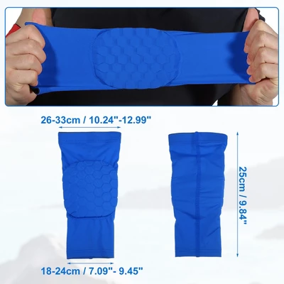 Unique Bargains 2pcs Elbow Brace Support Sleeve Elbow Pad Sleeve For Women Men Blue Blue, L Size 1 Unique Bargains 2pcs Elbow Brace Support Sleeve Elbow Pad Sleeve For Women Men Blue Blue, L Size