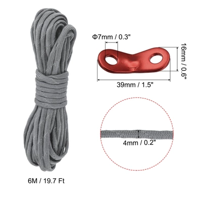 Unique Bargains Tent Rope Nylon Reflective Guyline Cords With Aluminum Cord Adjusters For Camping Hiking 1 Unique Bargains Tent Rope Nylon Reflective Guyline Cords With Aluminum Cord Adjusters For Camping Hiking