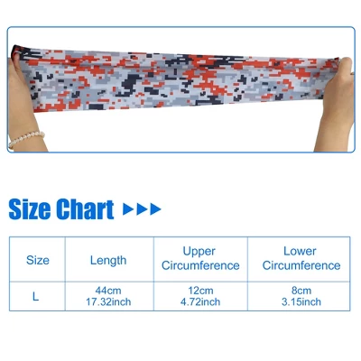 Unique Bargains Basketball Sports Camouflage Cooling Arm Elbow Compression Sleeve Red 1 Pair 3 Unique Bargains Basketball Sports Camouflage Cooling Arm Elbow Compression Sleeve Red 1 Pair - Image 3