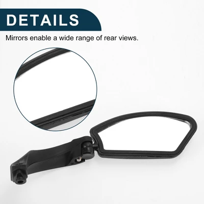 Bike Rearview Mirror 11.2x4.5cm Adjustable | Front Right Handlebar Bike Mirror Black With Mounting Accessories For Bicycle Mountain Road Bike 1 Set 3 Bike Rearview Mirror 11.2x4.5cm Adjustable | Front Right Handlebar Bike Mirror Black With Mounting Accessories For Bicycle Mountain Road Bike 1 Set - Image 3