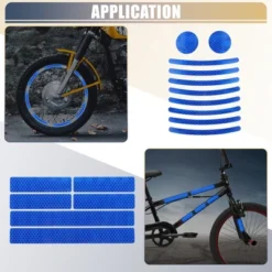 Unique Bargains Bicycle Motorbike Reflective Safety Warning Tape Outer Reflective Strip Multi-purpose PET 42pcs -Futuro Brand GUEST 62e12515 d273 46f6 82e6 aa0d7a170a2a