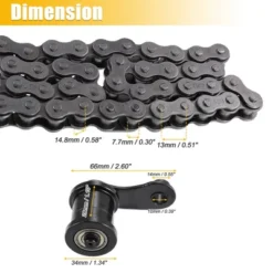 Unique Bargains Motorcycle Mini Bike Chain Tensioner Roller With Spring 420 Chain 42L Link MB165 MB200 1 Set -Futuro Brand GUEST 6328b94a f3ad 4de7 8f4f 8c75d3c545ca