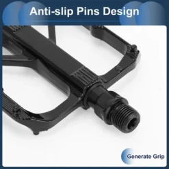 Unique Bargains Cycling Bike Pedal 9/16" Spindle Aluminum Alloy For Road Mountain BMX MTB Bike Black -Futuro Brand GUEST 640aebb7 e9d5 4452 8943 da5a93dd11f6