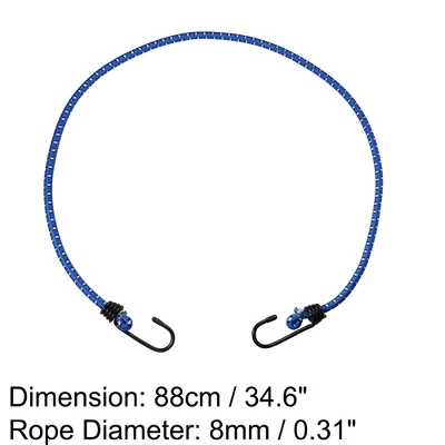 Unique Bargains Bike Elastic Tie Down Straps Hooks Moving Load Securing Cord Straps Blue 12 Pcs 2 Unique Bargains Bike Elastic Tie Down Straps Hooks Moving Load Securing Cord Straps Blue 12 Pcs - Image 2