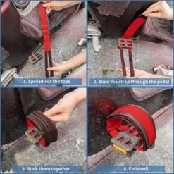 Unique Bargains Bike Pedal Straps Toe Clips Straps Adjustable Anti-Slip Bicycle Feet Straps Red 1 Pair -Futuro Brand GUEST 65cda647 62e4 42c0 83a9 3d995e400d7b