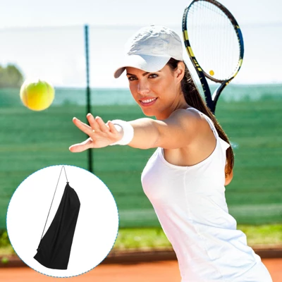 Unique Bargains Velvet Single Shoulder Lightweight Tennis Racquet Bag Black 32.3 X 13.4 Inch 3 Unique Bargains Velvet Single Shoulder Lightweight Tennis Racquet Bag Black 32.3 X 13.4 Inch - Image 3