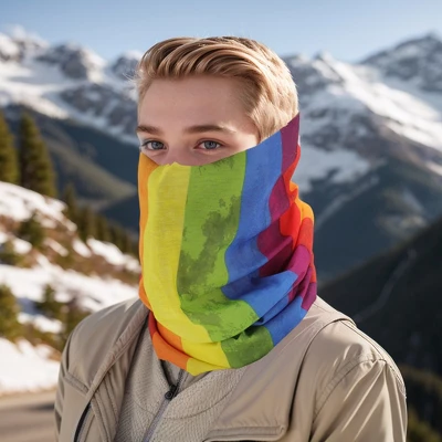 Unique Bargains Sunscreen Rainbows Pattern Face Scarf Mask Assorted Color 1 Pc 1 Unique Bargains Sunscreen Rainbows Pattern Face Scarf Mask Assorted Color 1 Pc