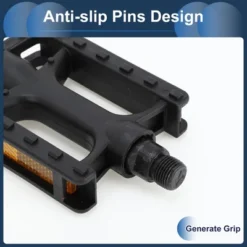 Unique Bargains Cycling Bike Pedal 9/16" Spindle Plastic Bicycle Flat Pedals For Road Mountain BMX MTB Bike Black -Futuro Brand GUEST 68e2421f 7a9e 4562 82fe 9fd6c80ed58b