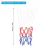 Unique Bargains Mini Tensile-Resistant Sturdy Basketball Net White Red Blue 12" 6 Pcs