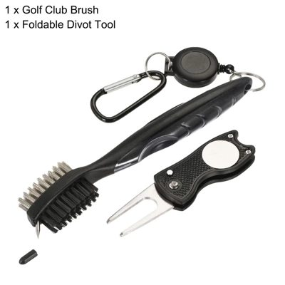 Unique Bargains Double-Sided Retractable Dust Groove Cleaning Golf Club Brush And Divot Tool Set 2 Unique Bargains Double-Sided Retractable Dust Groove Cleaning Golf Club Brush And Divot Tool Set - Image 2
