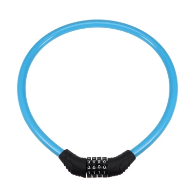 Unique Bargains Bike Cable Lock, 4 Digit Resettable Combination Lock, 2 Feet 5 Unique Bargains Bike Cable Lock, 4 Digit Resettable Combination Lock, 2 Feet - Image 5