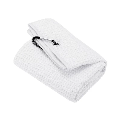 Unique Bargains Super Absorbent Waffle Pattern Tri-Fold Microfiber Golf Towels With D Clips 5 Unique Bargains Super Absorbent Waffle Pattern Tri-Fold Microfiber Golf Towels With D Clips - Image 5
