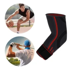 Unique Bargains Elbow Protection Elbow Pads Tightening Breathable Elbow Pads With Straps For Sports 1 Pcs