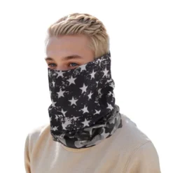 Unique Bargains Sunscreen Stars Pattern Face Scarf Mask Black Gray 1 Pc -Futuro Brand GUEST 6e3278a1 a2e6 42f6 84ec a51137b6ce9b