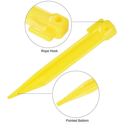 Unique Bargains Tent Stakes Plastic Ground Pegs With Hook Hole For Canopy Tarp 2 Unique Bargains Tent Stakes Plastic Ground Pegs With Hook Hole For Canopy Tarp - Image 2