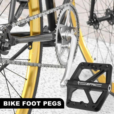 Unique Bargains Nylon Rear Foot Peg Flat Pedal Footrests Fit 9/16 Inch Axles BMX MTB Bicycle Yellow 1 Pair 2 Unique Bargains Nylon Rear Foot Peg Flat Pedal Footrests Fit 9/16 Inch Axles BMX MTB Bicycle Yellow 1 Pair - Image 2